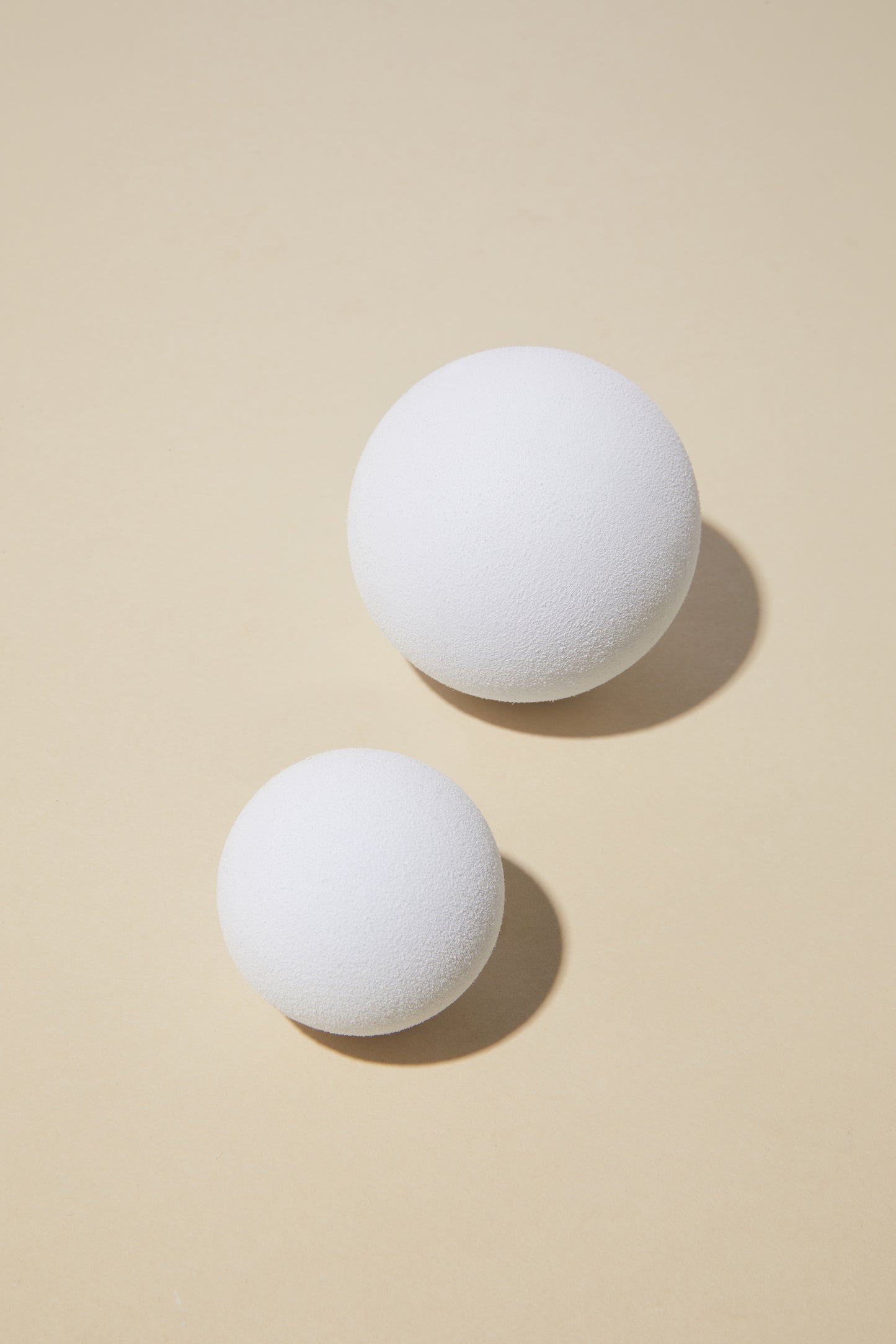 White spheres