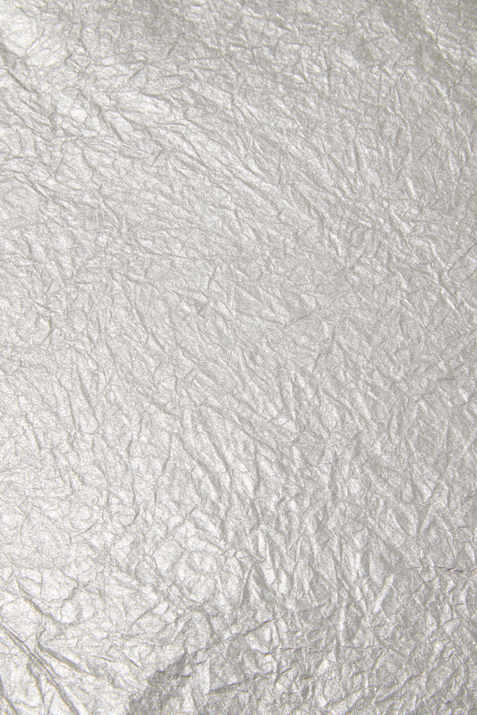 Silver Metalic Crinkled paper